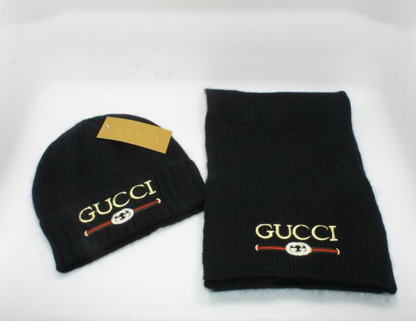

new style scarf and hat for both men and women foreign trade cap winter set designer scarf set fa3231