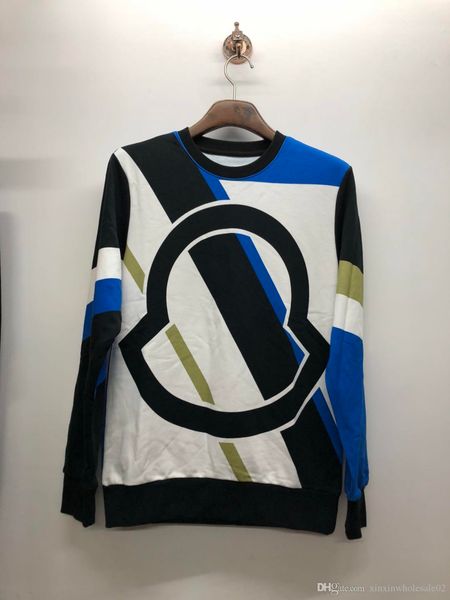 

19ss mens designer hoodies jumper sweatshirts high cock m letters print new label crew neck clothes, Black