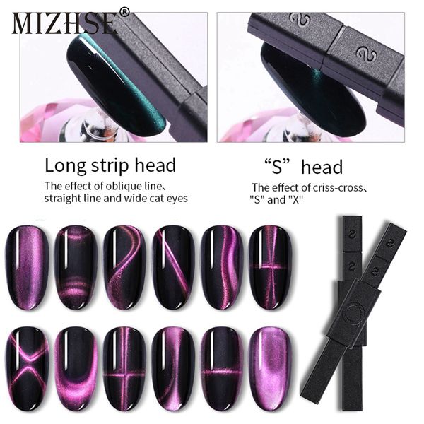

mizhse 5d strong magnetic nail stick 3d cat eye effect magnet for soak off uv led gel cat eyes gel magnetic board