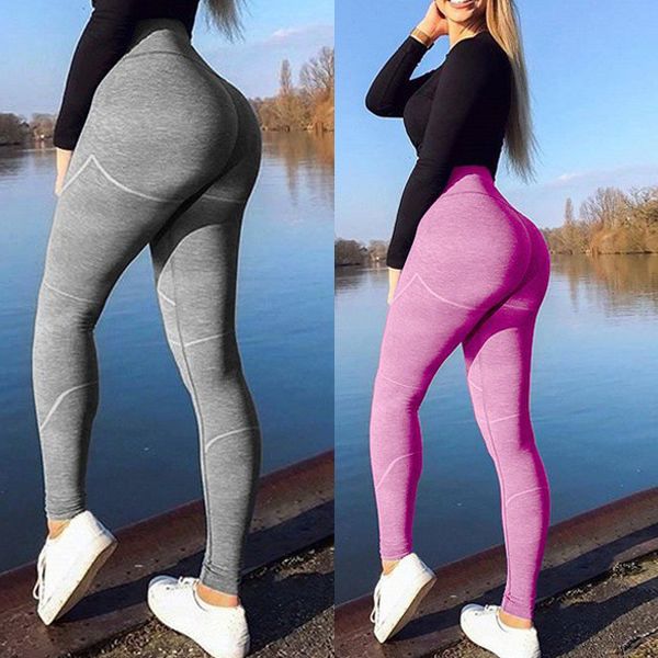 

women high waist leggings tummy control gym running yoga leggings sport pants &t8, White;red