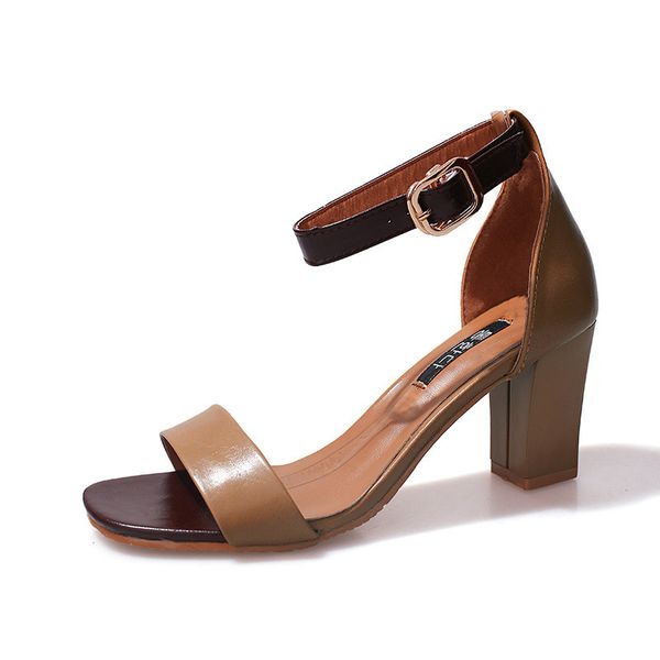 

women fashion trend sandals comfortable casual shoes mixed colors women sandals female hight square heel shoes, Black