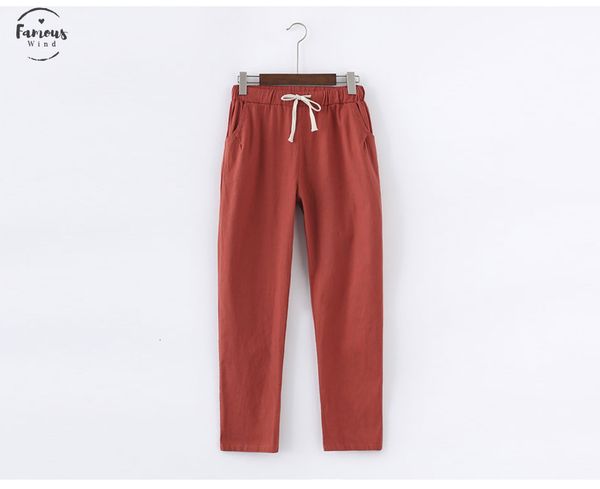 

for linen pants cotton women trousers loose casual solid color women harem pants plus size capri womens summer, Black;white