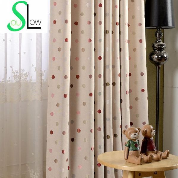

round precision jacquard curtain fabric window pastoral curtains cortinas living room blackout bedroom children geometric
