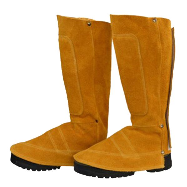 

1pair welding spats shoe cover suede welder feet protectors 44cm height