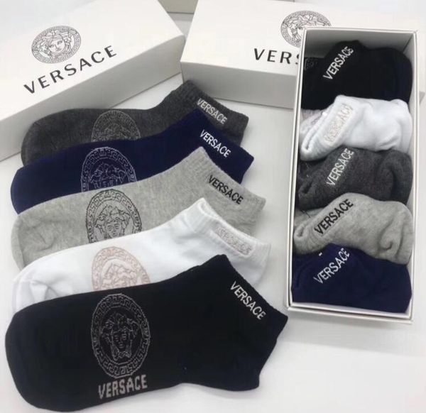 

leisure men's socks and comfortable men luxury designer brand 1i medusa men socks i1 socken, Black