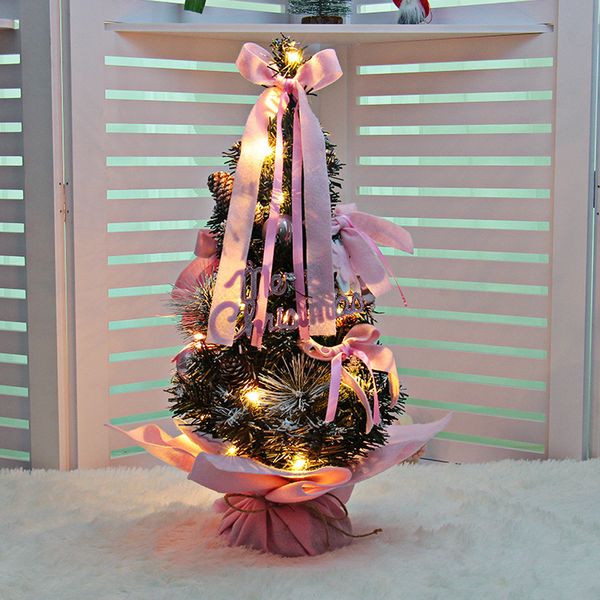 

10#led artificial tablemini christmas tree decorations festival miniature tree 2019 decorations