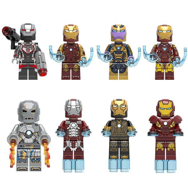 Avengers Super Hero Iron Man Tony Stark Thanos War Machine Mark 1 5 7 41 46 85 Mini Toy Action Figure Building Block Legocity Legoes From Toyforkid