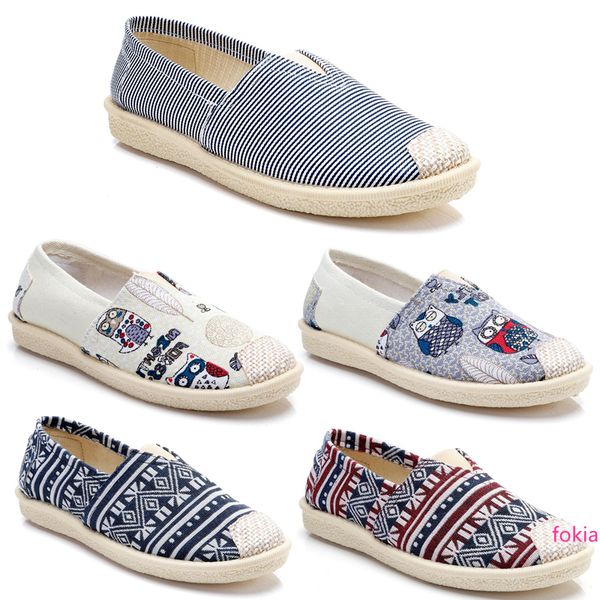 

2020 дешевые non-бренд vintage женская обувь скольжения на espadrilles chaussures flats повседневный холст обувь классический мокасины кросс