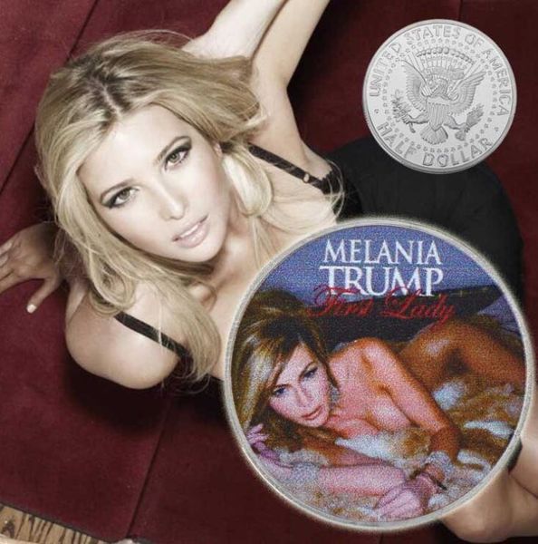 

2020 Trump Монеты Юбилейной Мелания Трамп Монета Американский сорок пятый президент Дональд Крафт Сувенирное Золото Серебро Металл Знак Коллекция