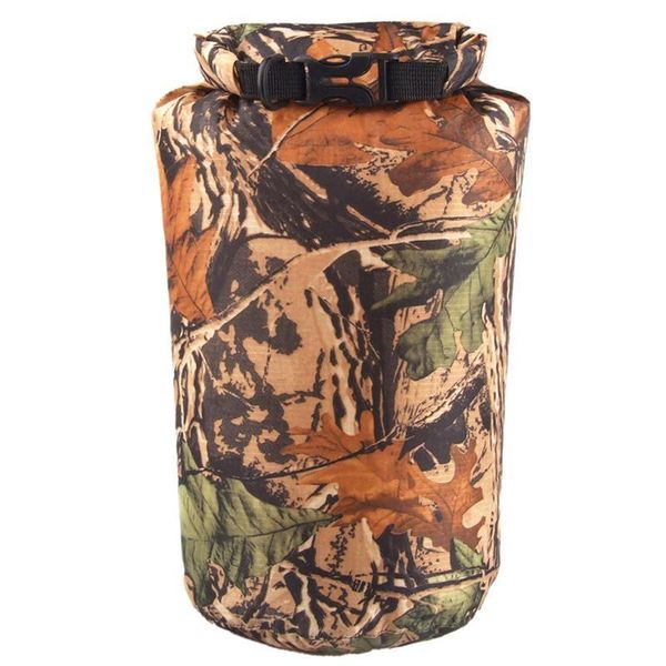 

portable 8l camouflage waterproof bag storage dry bag for outdoor canoe kayak rafting camping climbing hike