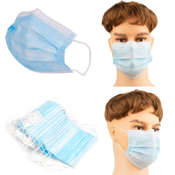 

Одноразовая маска пыленепроницаемый маска 3 Layers лица Защитная крышка 50ct обновления Anti-Dust Mouth маска пыле Вдыхание крышки