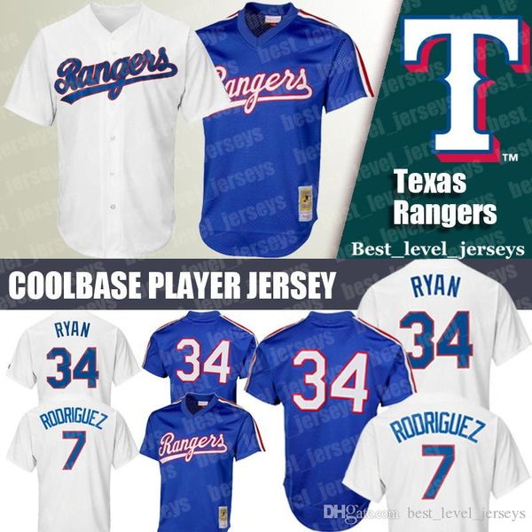 

Rangers Jersey 34 Nolan Ryan Jersey 7 Ivan Rodriguez Jersey Texas Coolbase jerseys