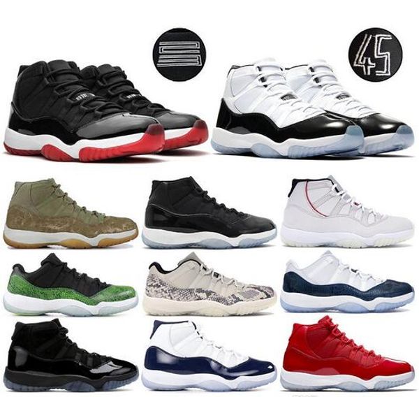 

concord 45 11s men basketball shoes snake navy low light bone pink platinum tint space jam 11 designer sport trainer