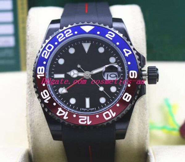 

20 style luxury watch ii 116710 116713 116719 116718 126715 40mm ceramic bezel rubber bracelet automatic mechanical men watches, Slivery;brown