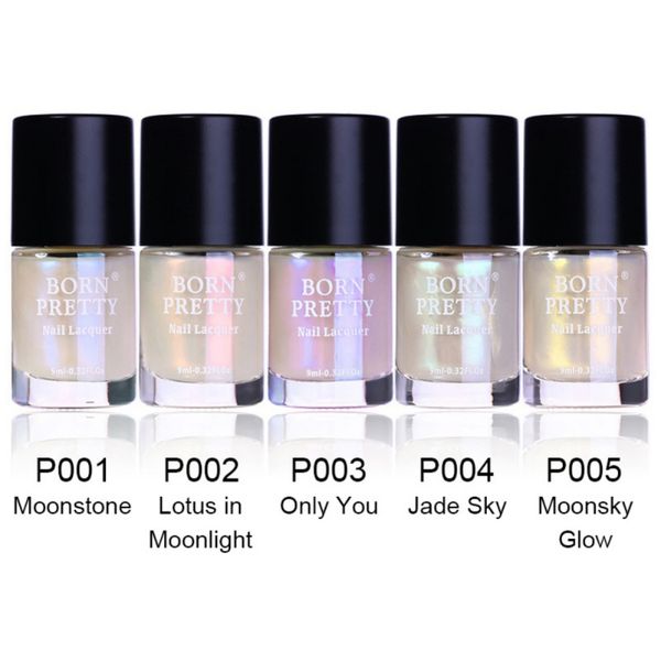 

9ml shell glitter magic pearlescent nail polish clear gleam glossy nail lacquer manicure art polish w1