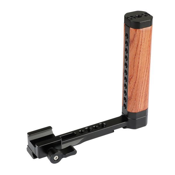 

camvate nato handle grip (wooden) l shape for dslr cameras item code: c1971