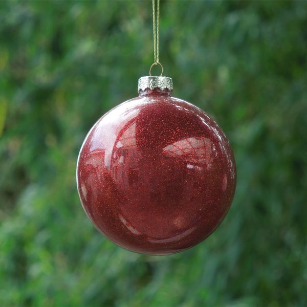 

small packing red glass christmas ball 6cm 8cm 10cm 12cm 15cm 20cm christmas tree decoration day gift party supplies