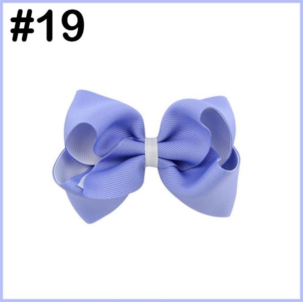 

300pcs 4''doubled boutique hair bows abc hair clips plaid kids girls princess handmade boutique bows, Slivery;white
