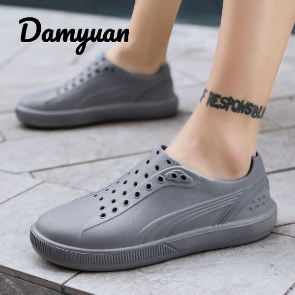 

damyuan 2019 fashion men hole shoes breathable comfortable casual outdoor hollow beach shoes fashion walking
