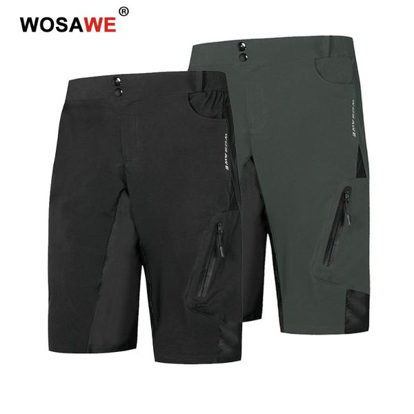 

wosawe men's motorcycle shorts racing rider off road motocross pants downhill biker beach shorts zipper pockets