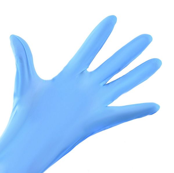 

dhl blue insulated protective nitrile disposable gloves powder (non latex) pack of 100 pieces high-quality gloves 004