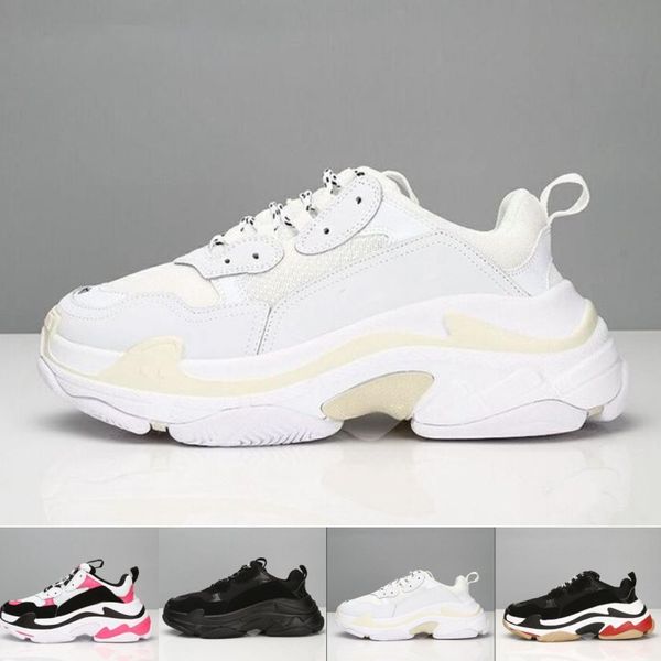 

Men Women Shoes Fashion Luxury Brands Designer Sneakers Paris 17FW Triple-S Dad Shoe Embroidered Schuhe Thick Platform 8 Layer Sole