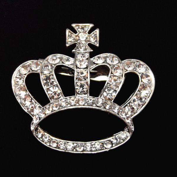 

brooch crystal set an crown cross brooch gift give special-purpose, Gray