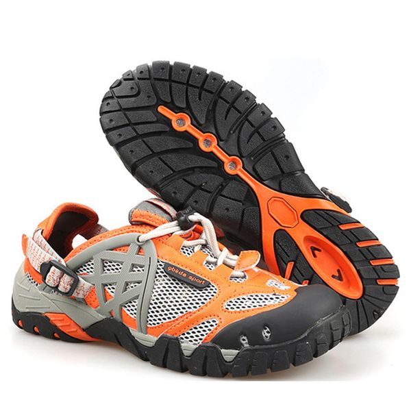 

men women eu35-47 wader shoes mesh breathable sports fishing beach summer wading fishing quick-drying male outdoor low sneakers