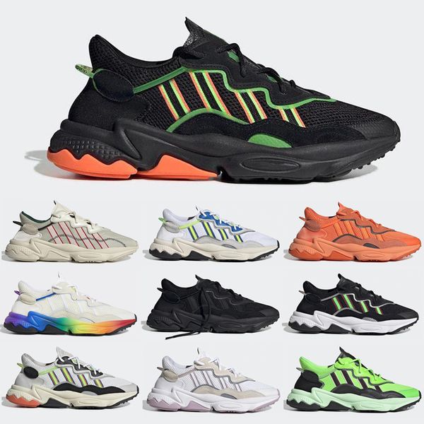 

running shoes pride for mens women ozweego cloud white black solar yellow bold orange halloween tones triple black trainer sports sneakers