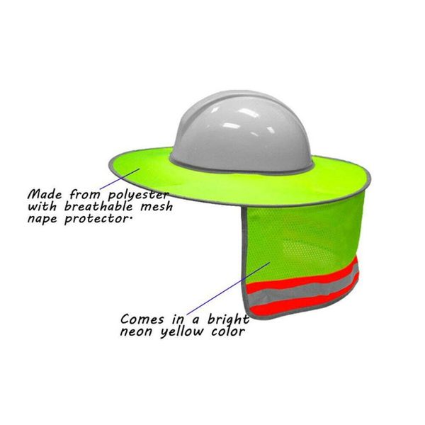 

summer sun protection helmet neck breathable protective cover helmet sun visor reflective stripes portable other event party supplies