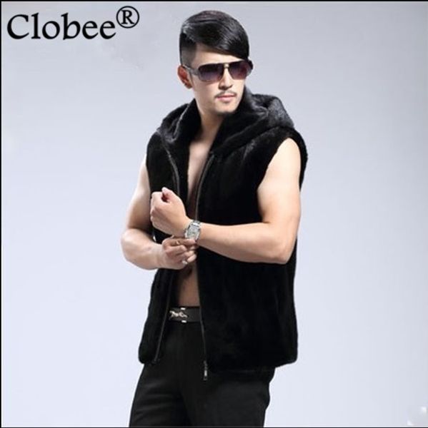 

chalecos hombre 2019 vintage winter black blazer men with vest faux fur coat sleeveless zipper warm waistcoat 6xl x687, Black;white