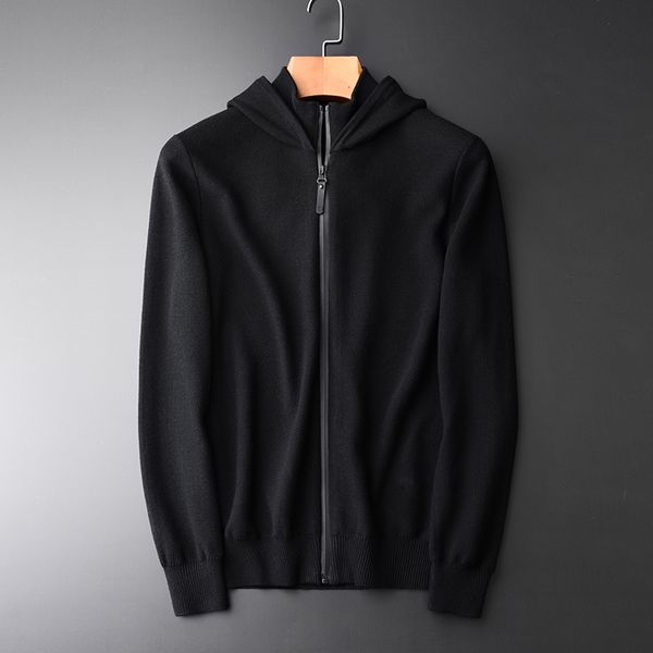 

men's sweaters men sweater fashion slim fit zipper cardigan solid color sweatercoat turtleneck masculino mens, White;black