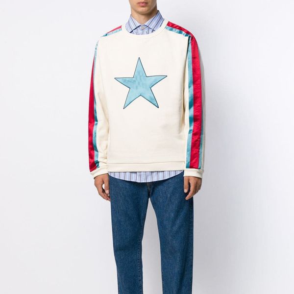 

luxury european designer hoodie letter logo plus star sweater gc italia men and women streetwear designer sweater, Black