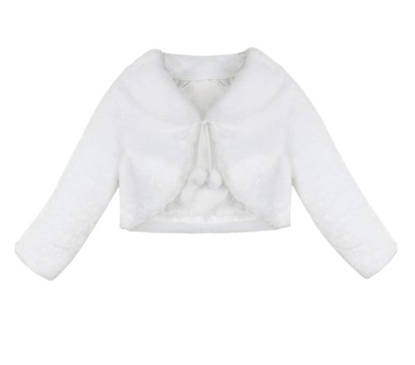 

new flower girls jacket kids warm faux fur party wedding bridal coat evening bolero kids warm fall winter shrug drop shipping, Blue;gray
