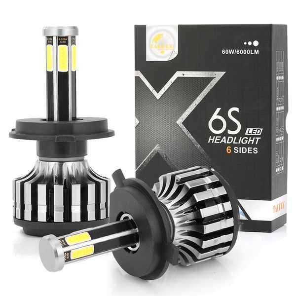 

anyhow x6s h4 car lights h7 h8 h9 h11 hb3 cob led headlight headlamps bulbs 6000k 8000k 6000lm led lights for auto car styling