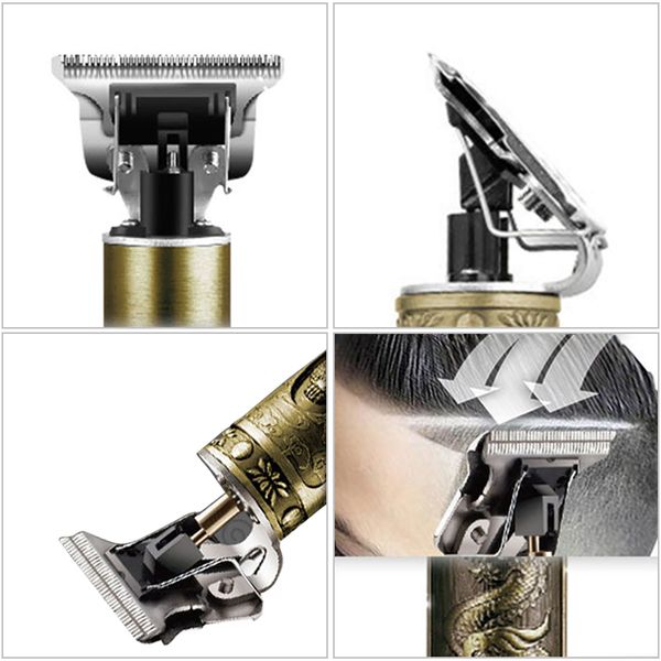 

newst 2020 kemei baldheaded hair clipper hair trimmer heavy hitter cordless trimmer men 0mm carbon steel cutter head hair cutting machine cl