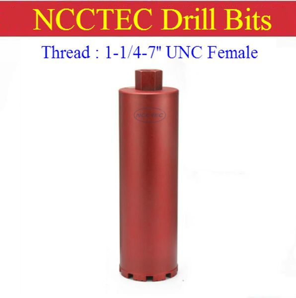 

thread 1-1/4-7'' unc female] 1''-4'' crown masonry wet diamond core drill bit reinforced concrete iron steel