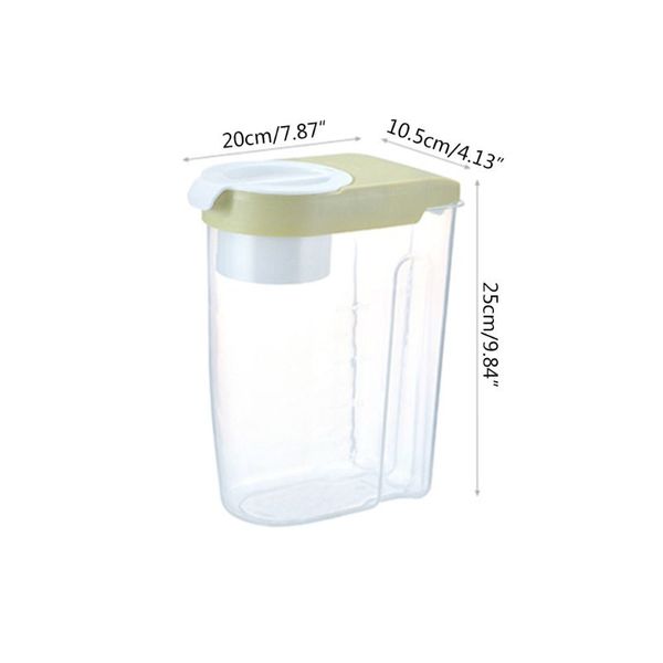 

2l sealed storage box tank transparent grains container bottle with scale e7cb