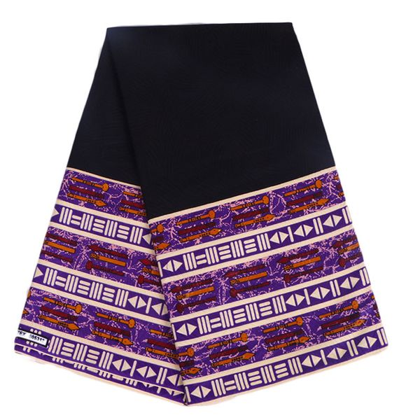 

dutch wax cloth fabric cotton black africa sewing material for dress excellent geometric ankara african prints wax fabric 6yards, Black;white