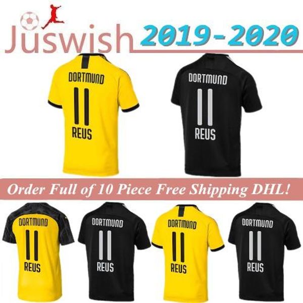 

thailand bvb borussia dortmund soccer jersey 19 20 gotze reus pulisic witsel jersey paco alcacer football jerseys men shirt mayorista, Black;yellow