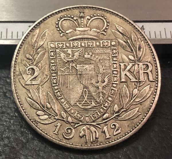 

1912 liechtenstein 2 kronen-johann ii silver plated copy coin other home decor