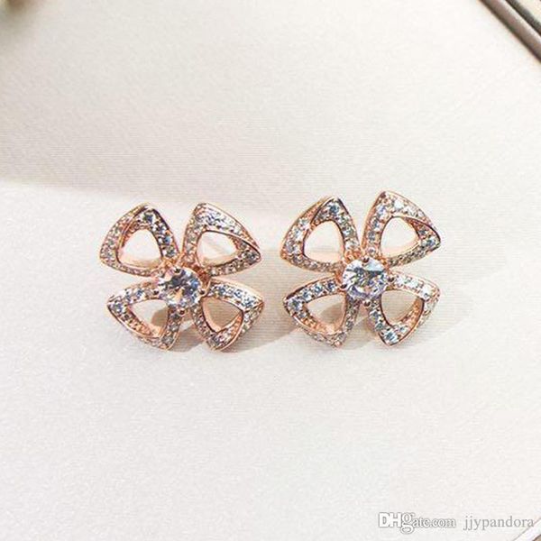 

orsa 2019 brand earrings rose gold ladies charm party fashion earrings jewelry wholesale, Golden