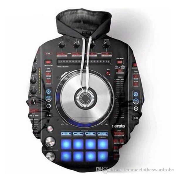 

dj дизайнерские мужские толстовки осень звезды 3d печатные с длинным рукавом мужские толстовки с капюшоном повседневная одежда пары, Black