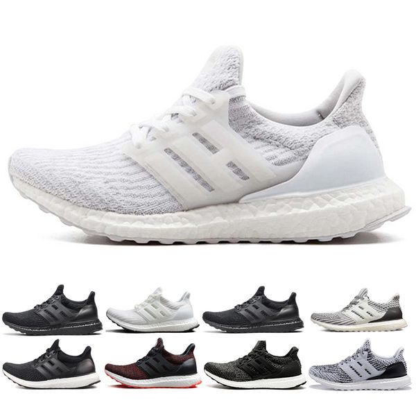 

ultra boost 3.0 4.0 running shoes mens womens be ture triple black and white primeknit oreo ultraboost 3 4 sport sneakers us5-11