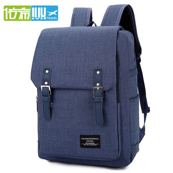 

iux fashion vintage lapbackpack women canvas bags men oxford travel leisure backpacks retro bag school bags for teenager