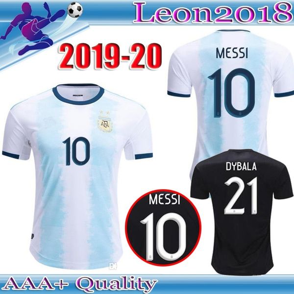 

2019 argentina soccer jersey 19 20 messi di maria aguero kompany dybala home soccer jerseys shirts camisetas de futbol, Black;yellow