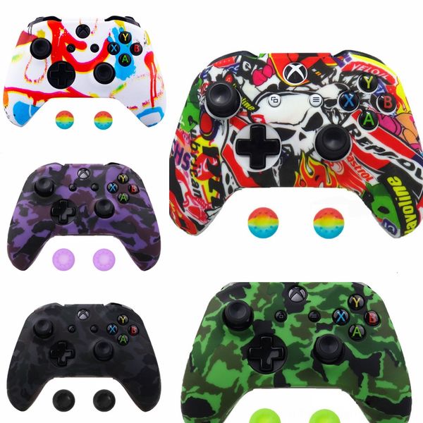 

ex4kq красочные анти-слип мягкой кожи резиновое качественный чехол силиконовый чехол для xbox один х s тонкий высокий регулятор защитных быс