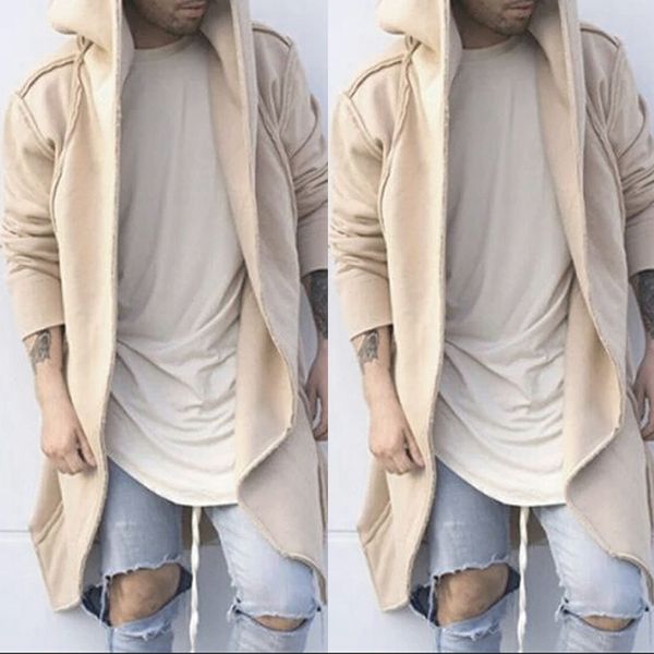 

men's winter fashion warm wool coat long solid color clothing hooded warm long coat jacket trench overcoat solid outwear, Black;brown