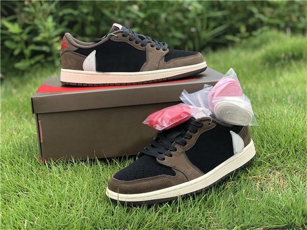 

2019 travis scott x 1s low og sp ts dark mocha retro cactus jack black 3m cq4277-001 man basketball shoes