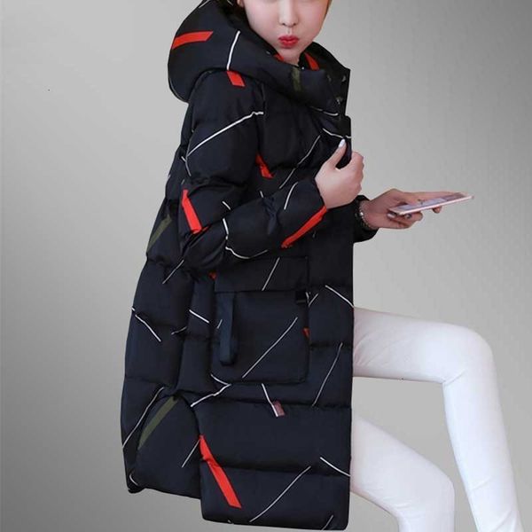 

winter jas vrouwen plus size hooded parka dik katoen gewatteeld jas mode ls011, Black